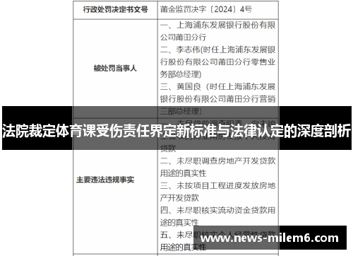 法院裁定体育课受伤责任界定新标准与法律认定的深度剖析